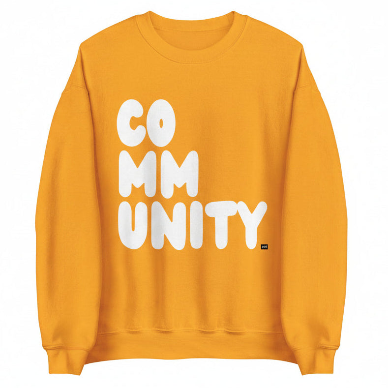 A Community in Sunflower Yellow Unisex Crew Neck Sweatshirt - The APWT Gift Shop