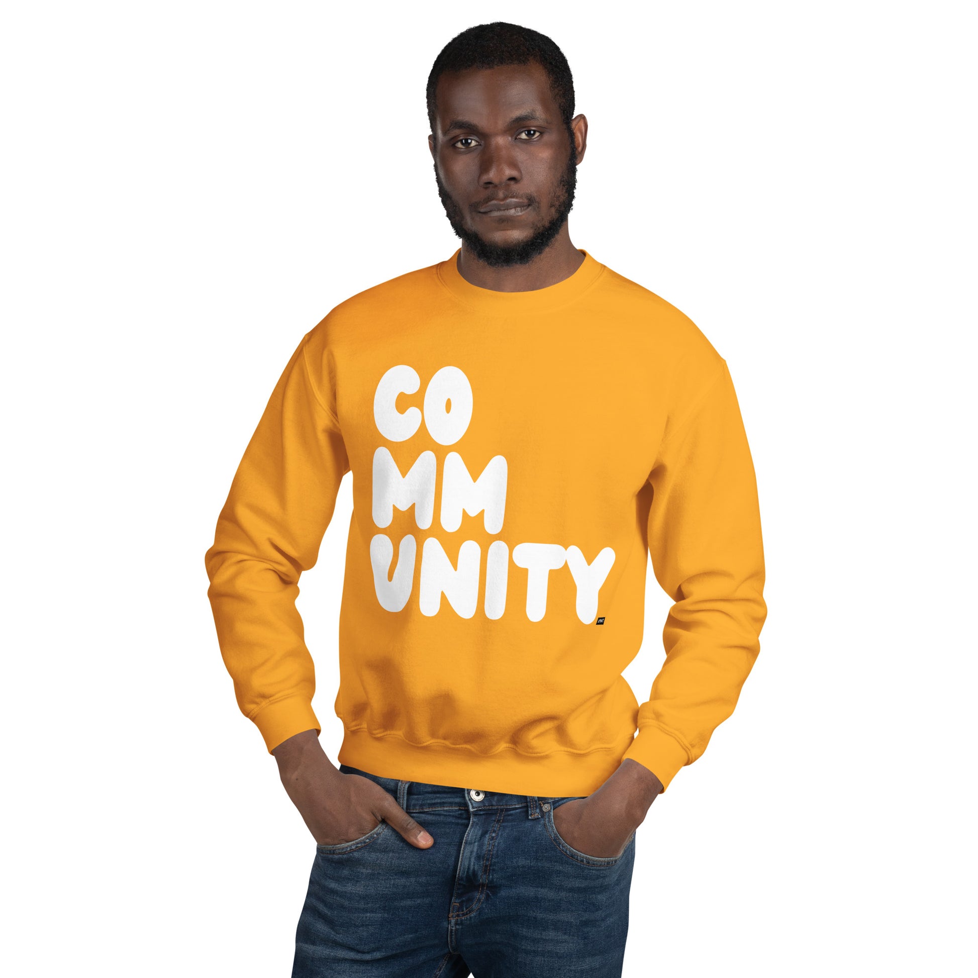 A Community in Sunflower Yellow Unisex Crew Neck Sweatshirt - The APWT Gift Shop