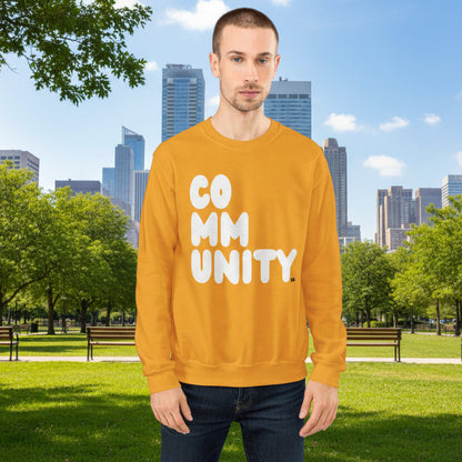 A Community in Sunflower Yellow Unisex Crew Neck Sweatshirt - The APWT Gift Shop