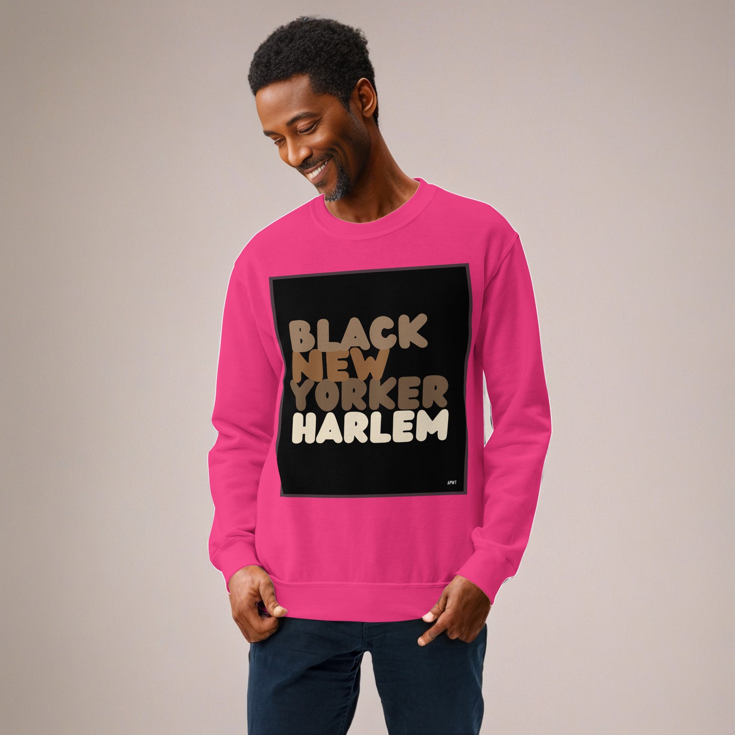 Black New Yorker Harlem Unisex Crew Neck Sweatshirt - Available in Assorted Colors