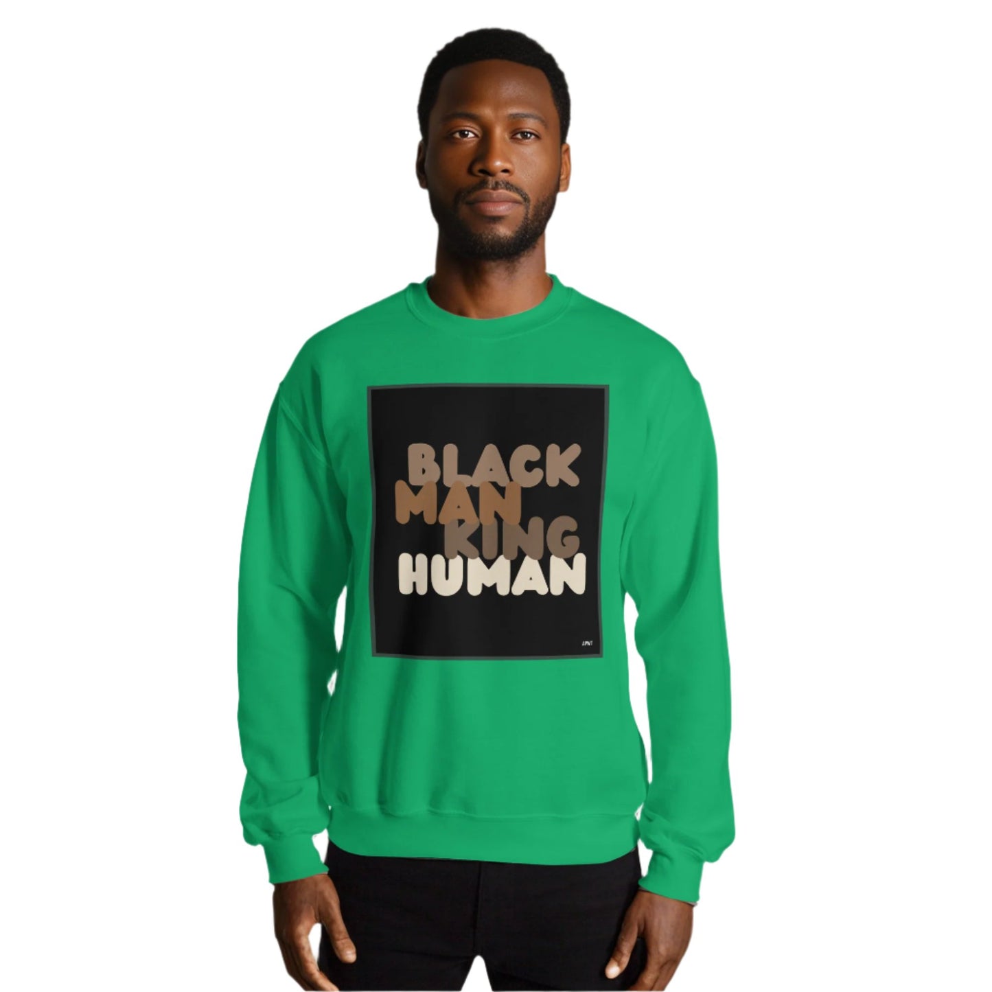 Black, Man, King, Human Crew Neck Sweatshirt - Available in Assorted Colors