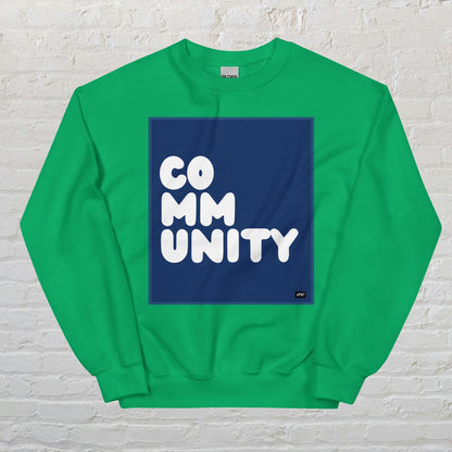 A Community in Dark Blue Unisex Crew Neck Sweatshirt