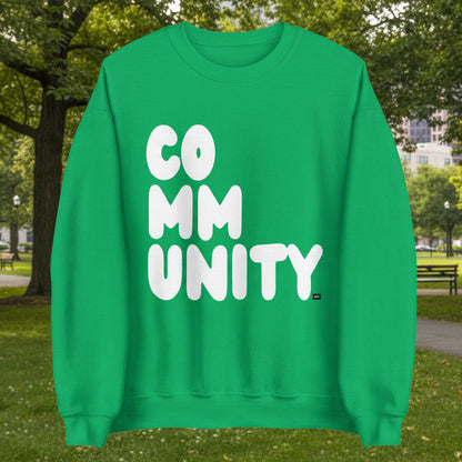 A Community in Green Grass Unisex Crew Neck Sweatshirt