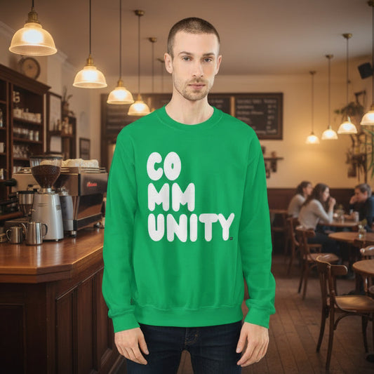 A Community in Green Grass Unisex Crew Neck Sweatshirt