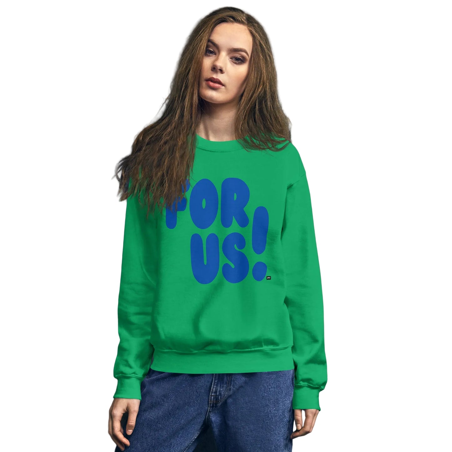 For Us in Green and Blue Unisex Crew Neck Sweatshirt - The APWT Gift Shop