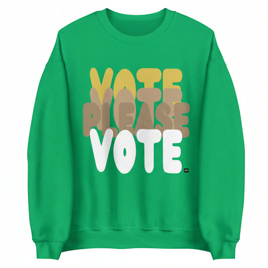 Please Vote in Green Spaces Unisex Crew Neck Sweatshirt - The APWT Gift Shop