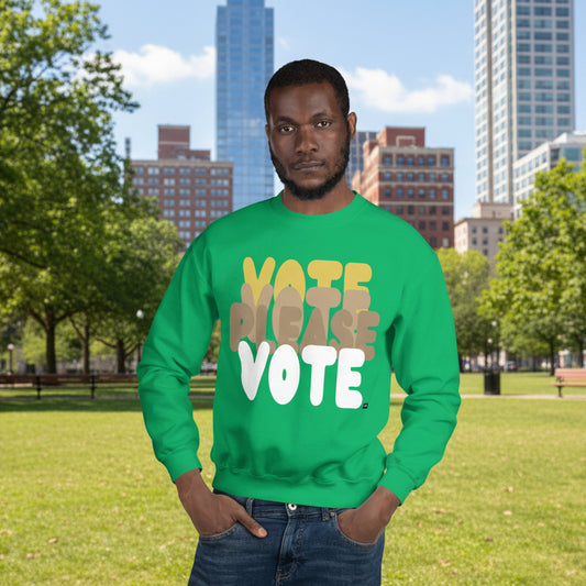 Please Vote in Green Spaces Unisex Crew Neck Sweatshirt - The APWT Gift Shop
