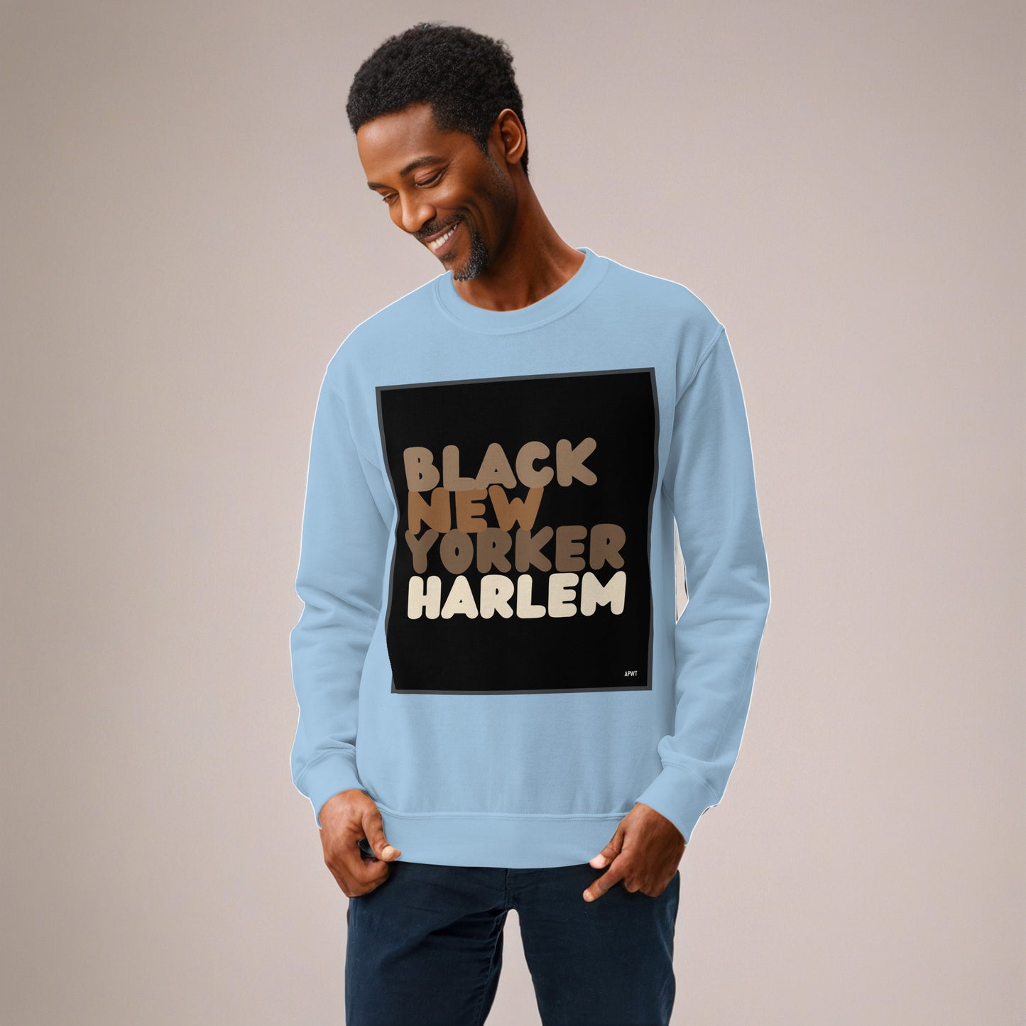 Black New Yorker Harlem Unisex Crew Neck Sweatshirt - Available in Assorted Colors