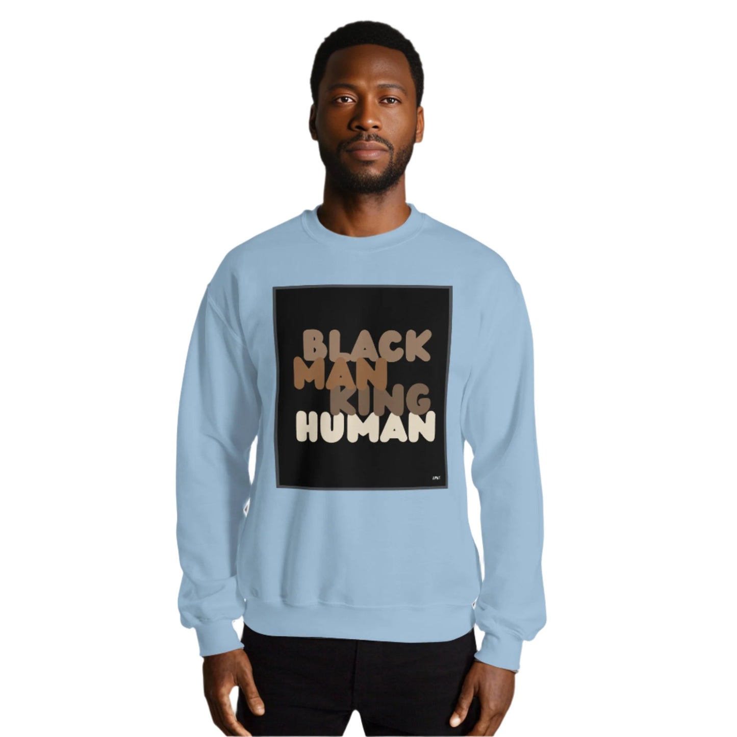 Black, Man, King, Human Crew Neck Sweatshirt - Available in Assorted Colors