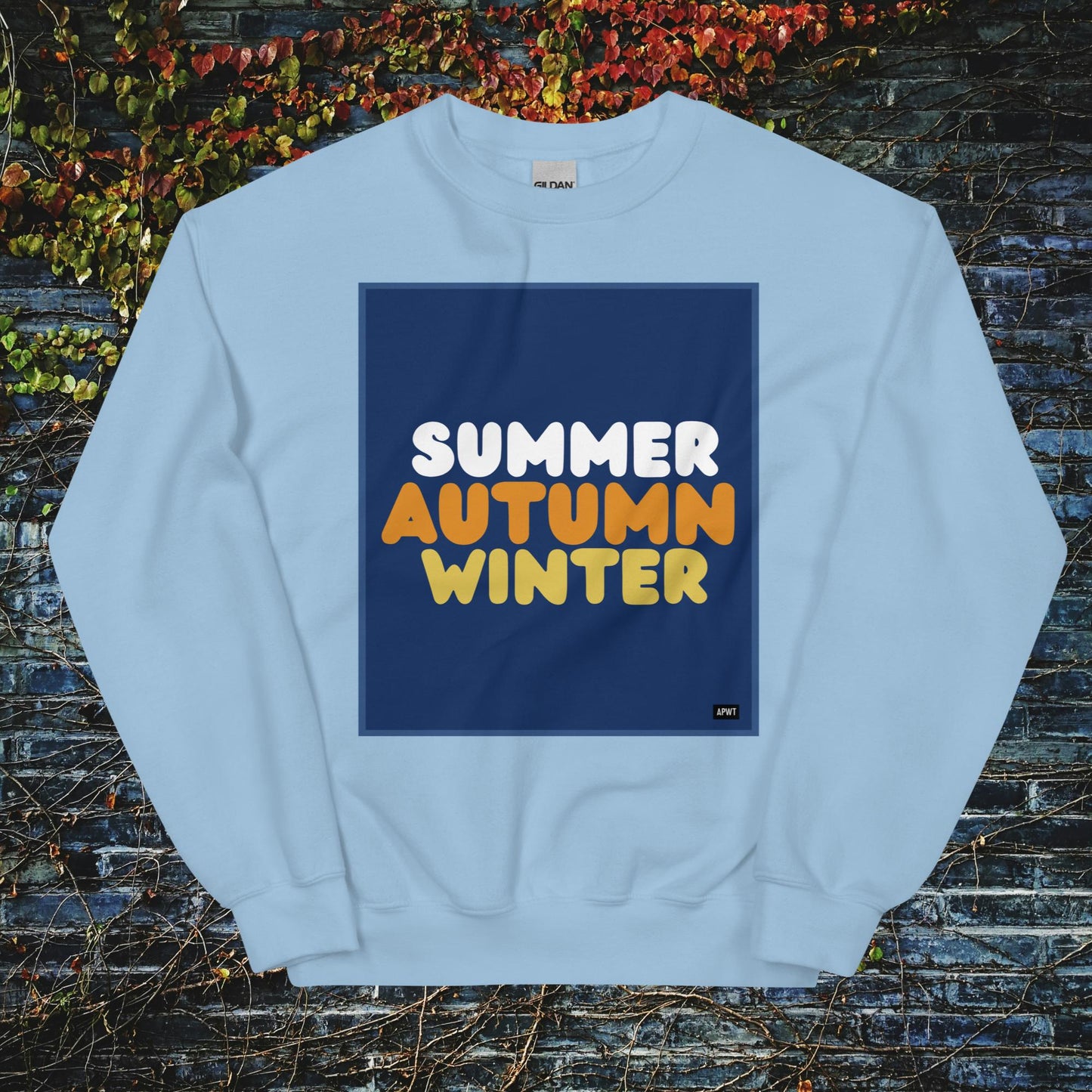 Autumn in Blue Unisex Crew Neck Sweatshirt - Available in Assorted Colors