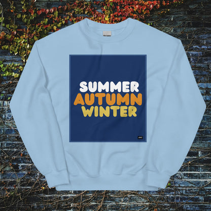 Autumn in Blue Unisex Crew Neck Sweatshirt - Available in Assorted Colors