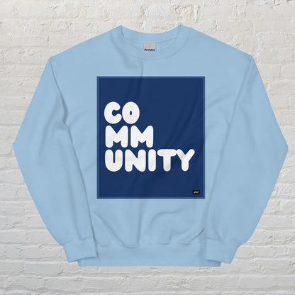 A Community in Dark Blue Unisex Crew Neck Sweatshirt