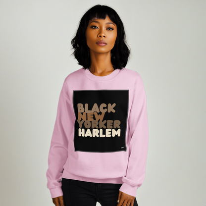 Black New Yorker Harlem Unisex Crew Neck Sweatshirt - Available in Assorted Colors