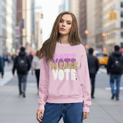 Please Vote in Primaries Pink Unisex Crew Neck Sweatshirt - The APWT Gift Shop