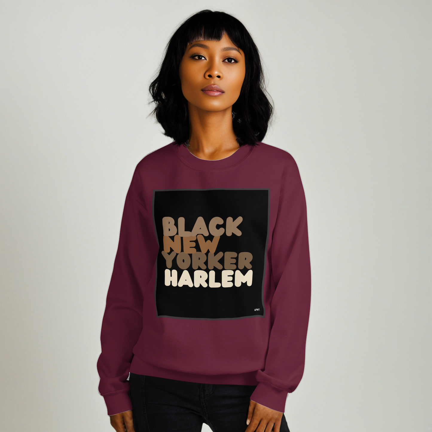 Black New Yorker Harlem Unisex Crew Neck Sweatshirt - Available in Assorted Colors