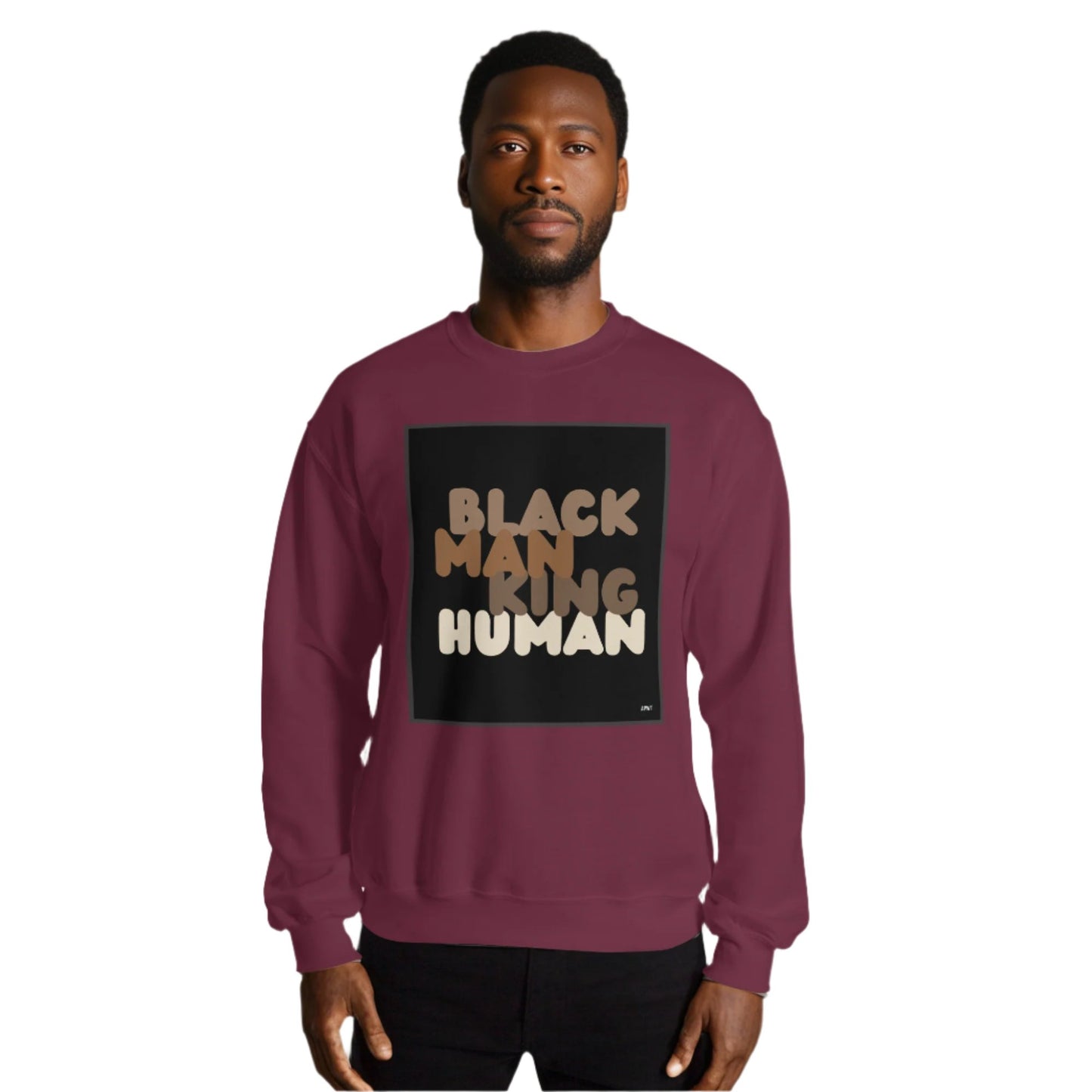 Black, Man, King, Human Crew Neck Sweatshirt - Available in Assorted Colors