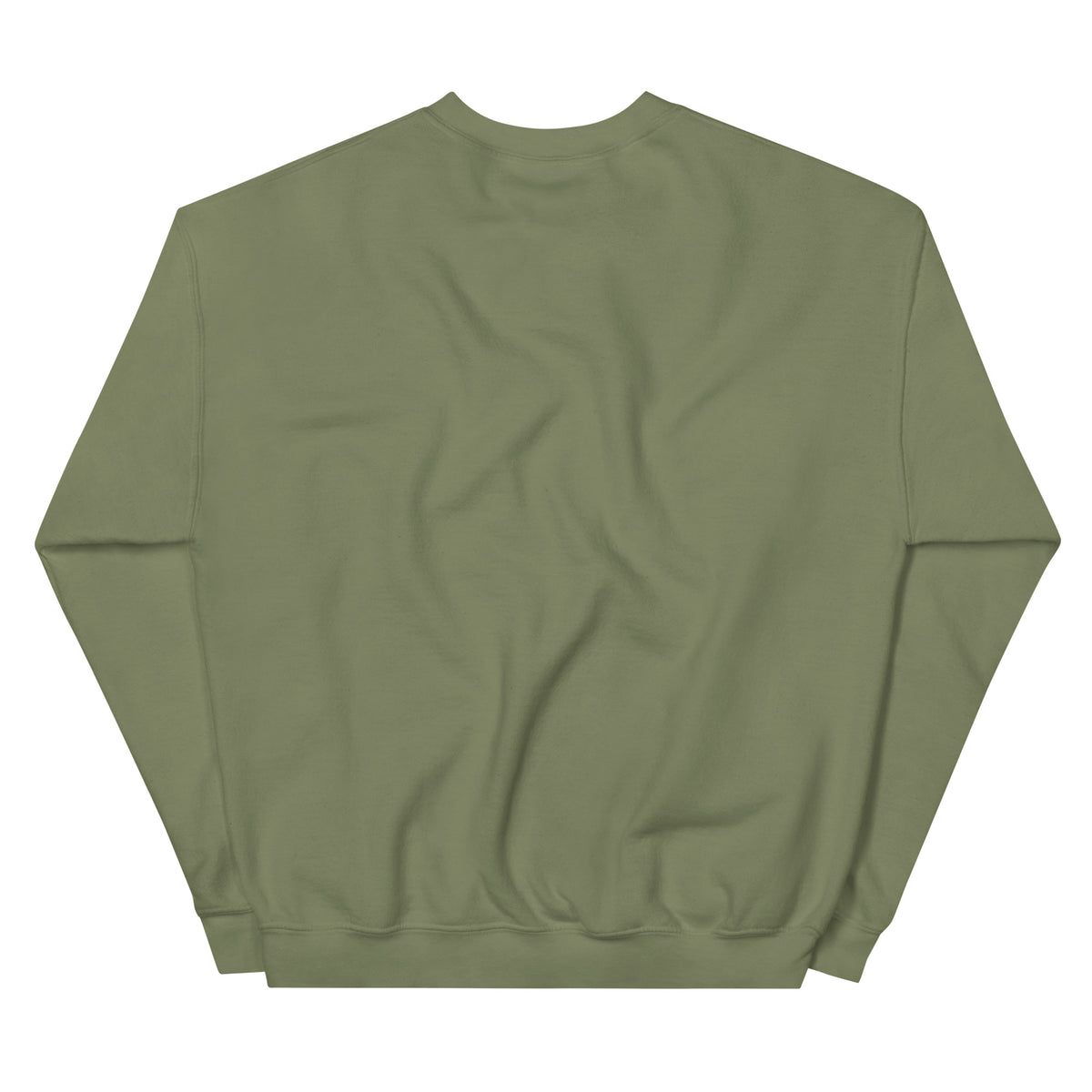 The APWT Gift Shop's Be You in Olive Green and Orange Unisex Crew Neck Sweatshirt from the Be You Collection's back