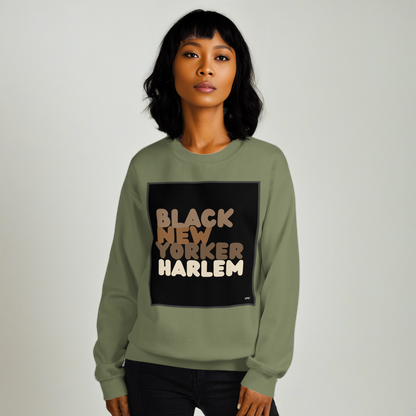 Black New Yorker Harlem Unisex Crew Neck Sweatshirt - Available in Assorted Colors