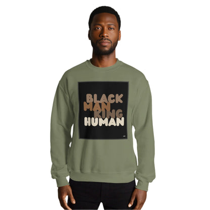 Black, Man, King, Human Crew Neck Sweatshirt - Available in Assorted Colors