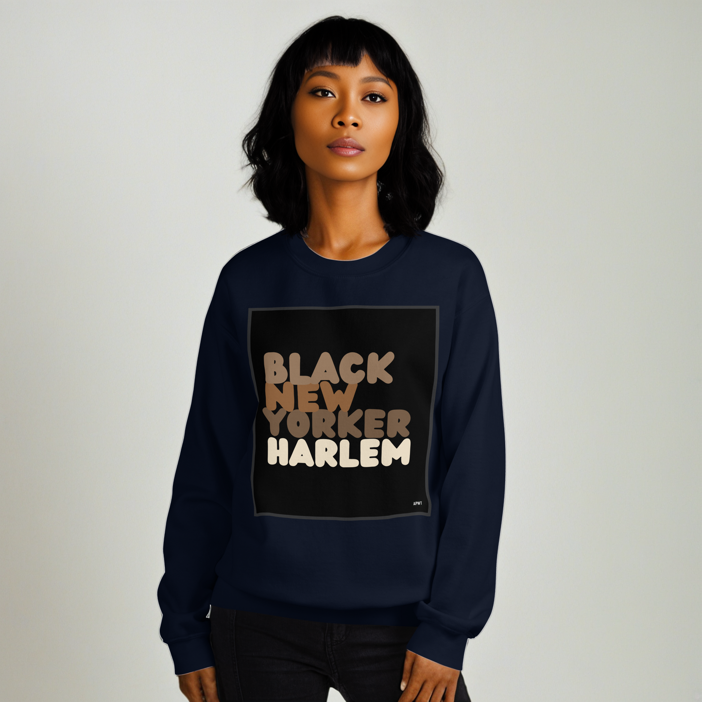 Black New Yorker Harlem Unisex Crew Neck Sweatshirt - Available in Assorted Colors