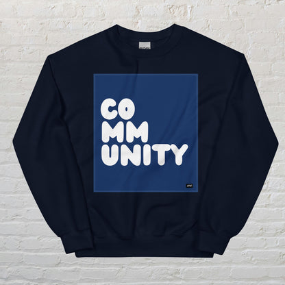 A Community in Dark Blue Unisex Crew Neck Sweatshirt