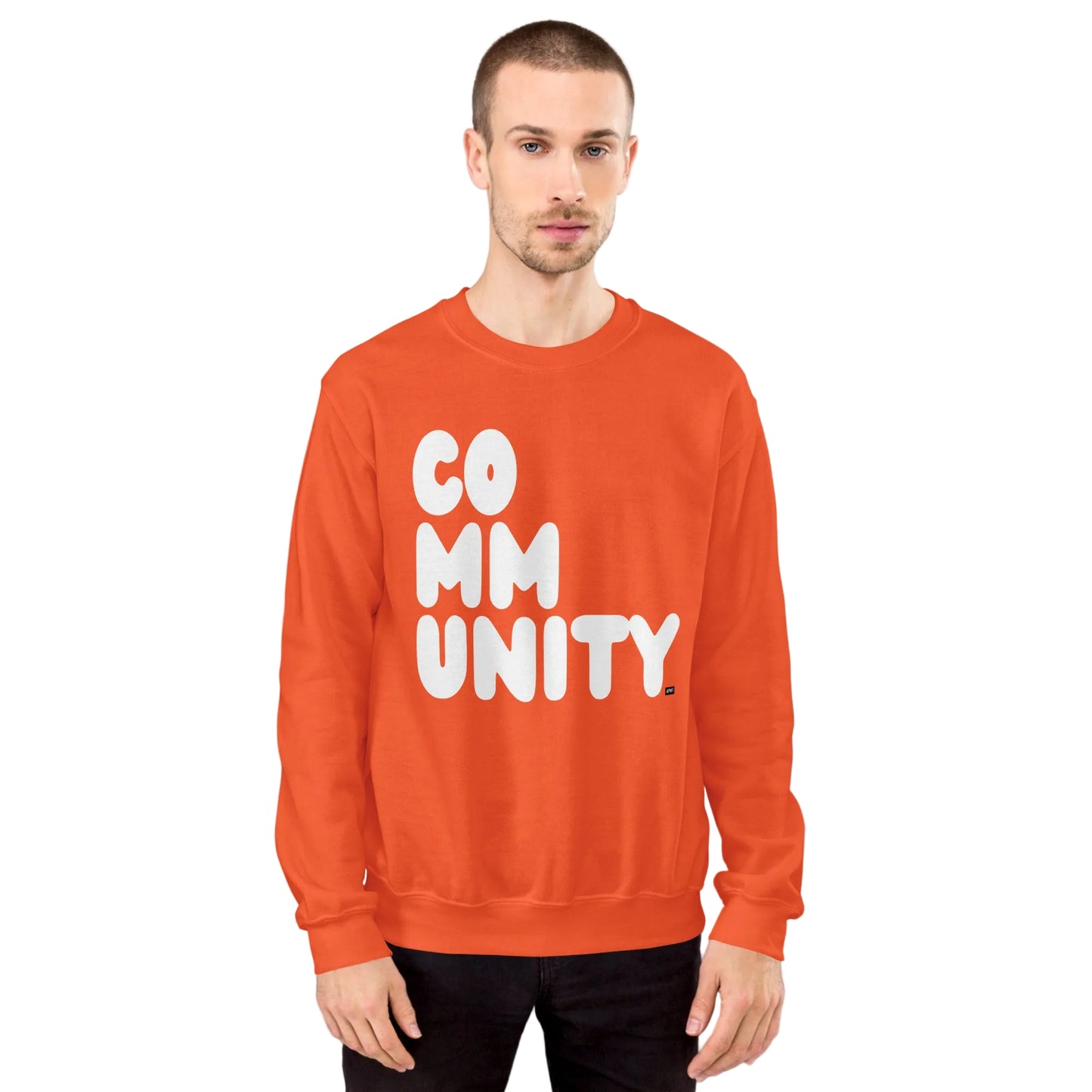 Community in Orange Citrus Unisex Crew Neck Sweatshirt - The APWT Gift Shop