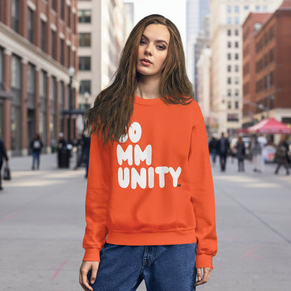 Community in Orange Citrus Unisex Crew Neck Sweatshirt - The APWT Gift Shop