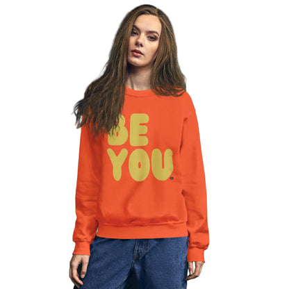Be You in Orange and Yellow Unisex Crew Neck Sweatshirt - The APWT Gift Shop