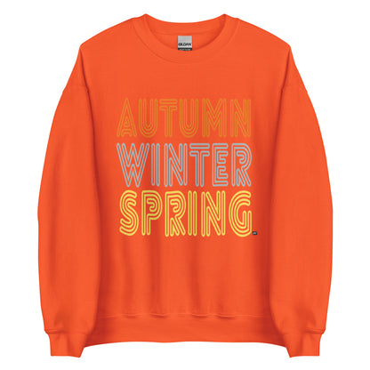 APWT Gift Shop's Fall in Autumn Unisex Crew Neck Sweatshirt from the Day in the Life Collection in Orange