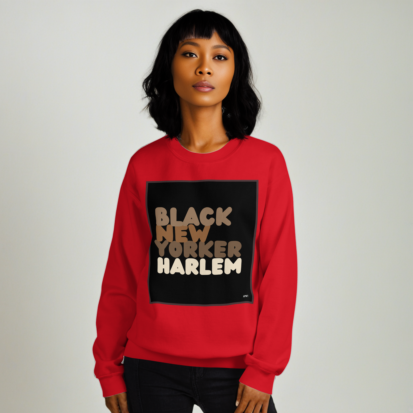 Black New Yorker Harlem Unisex Crew Neck Sweatshirt - Available in Assorted Colors