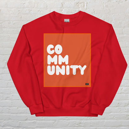 A Community in Tangerine Unisex Crew Neck Sweatshirt - Available in Assorted Colors