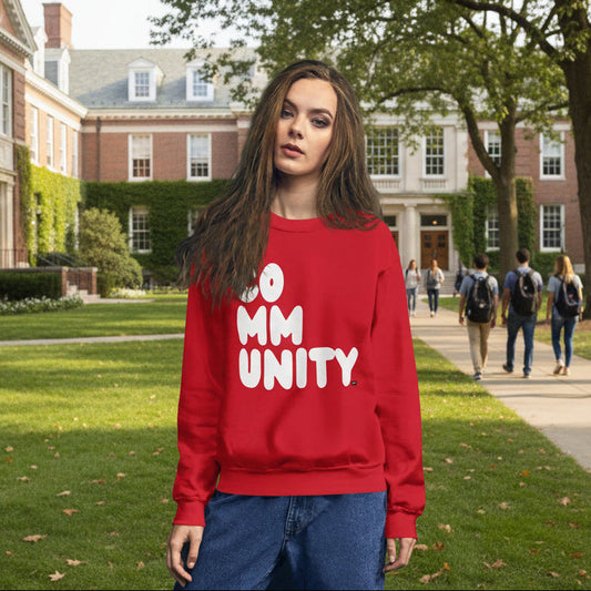 A Community in Balloon Red Unisex Crew Neck Sweatshirt - The APWT Gift Shop