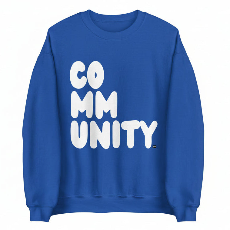 A Community in Ocean Blue Unisex Crew Neck Sweatshirt - The APWT Gift Shop