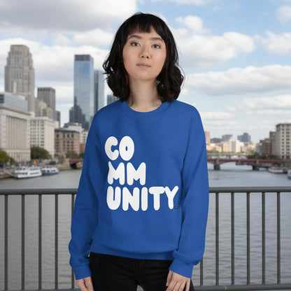 A Community in Ocean Blue Unisex Crew Neck Sweatshirt - The APWT Gift Shop