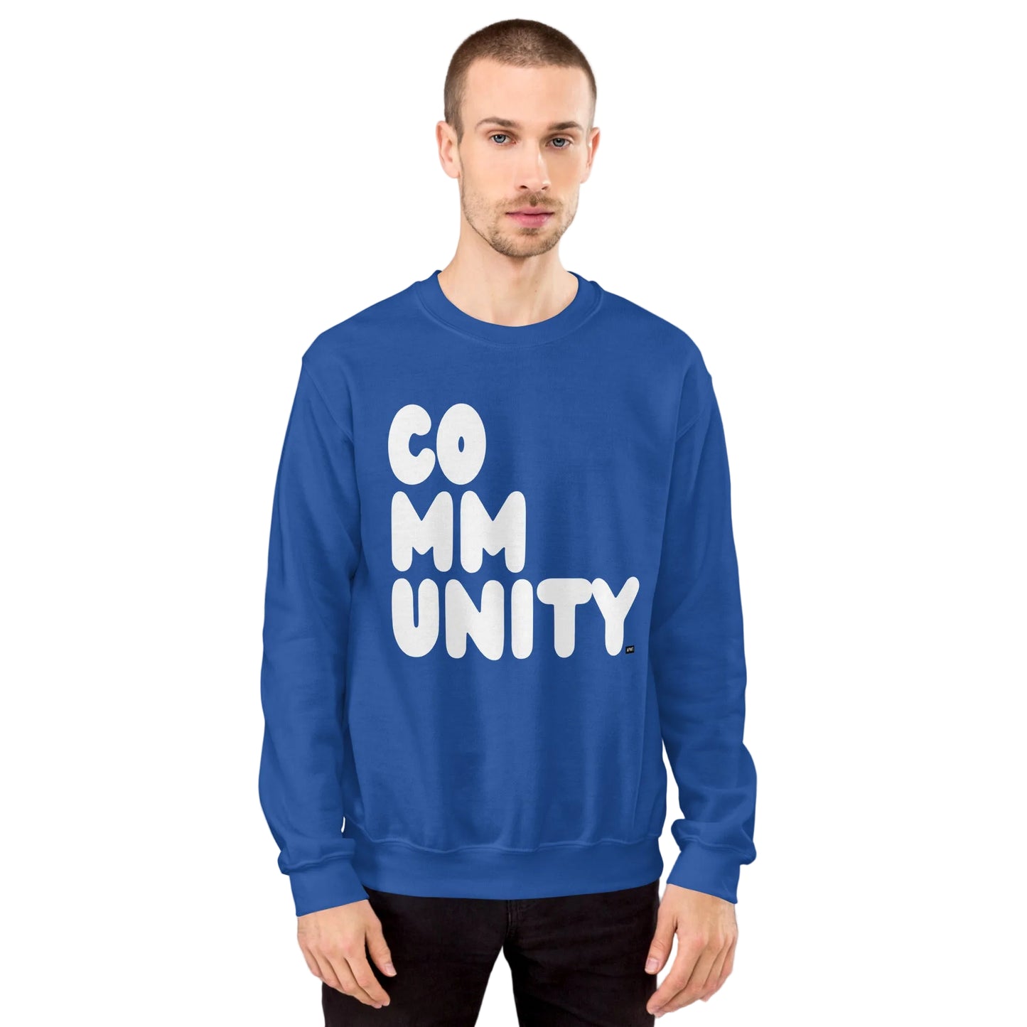 A Community in Ocean Blue Unisex Crew Neck Sweatshirt - The APWT Gift Shop