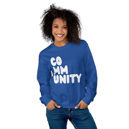 A Community in Ocean Blue Unisex Crew Neck Sweatshirt - The APWT Gift Shop