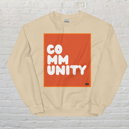 A Community in Tangerine Unisex Crew Neck Sweatshirt - Available in Assorted Colors