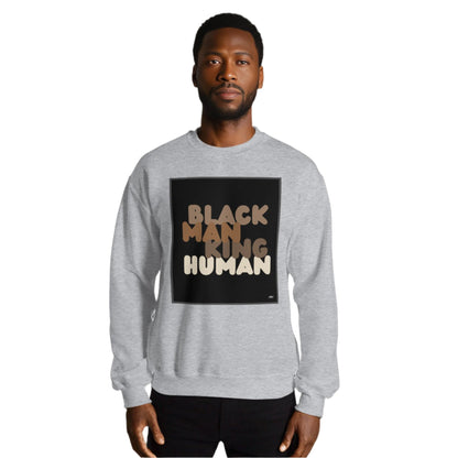 Black, Man, King, Human Crew Neck Sweatshirt - Available in Assorted Colors