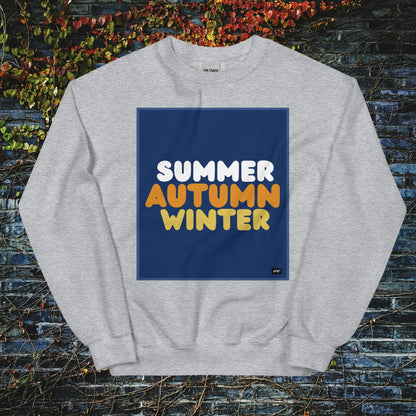 Autumn in Blue Unisex Crew Neck Sweatshirt - Available in Assorted Colors