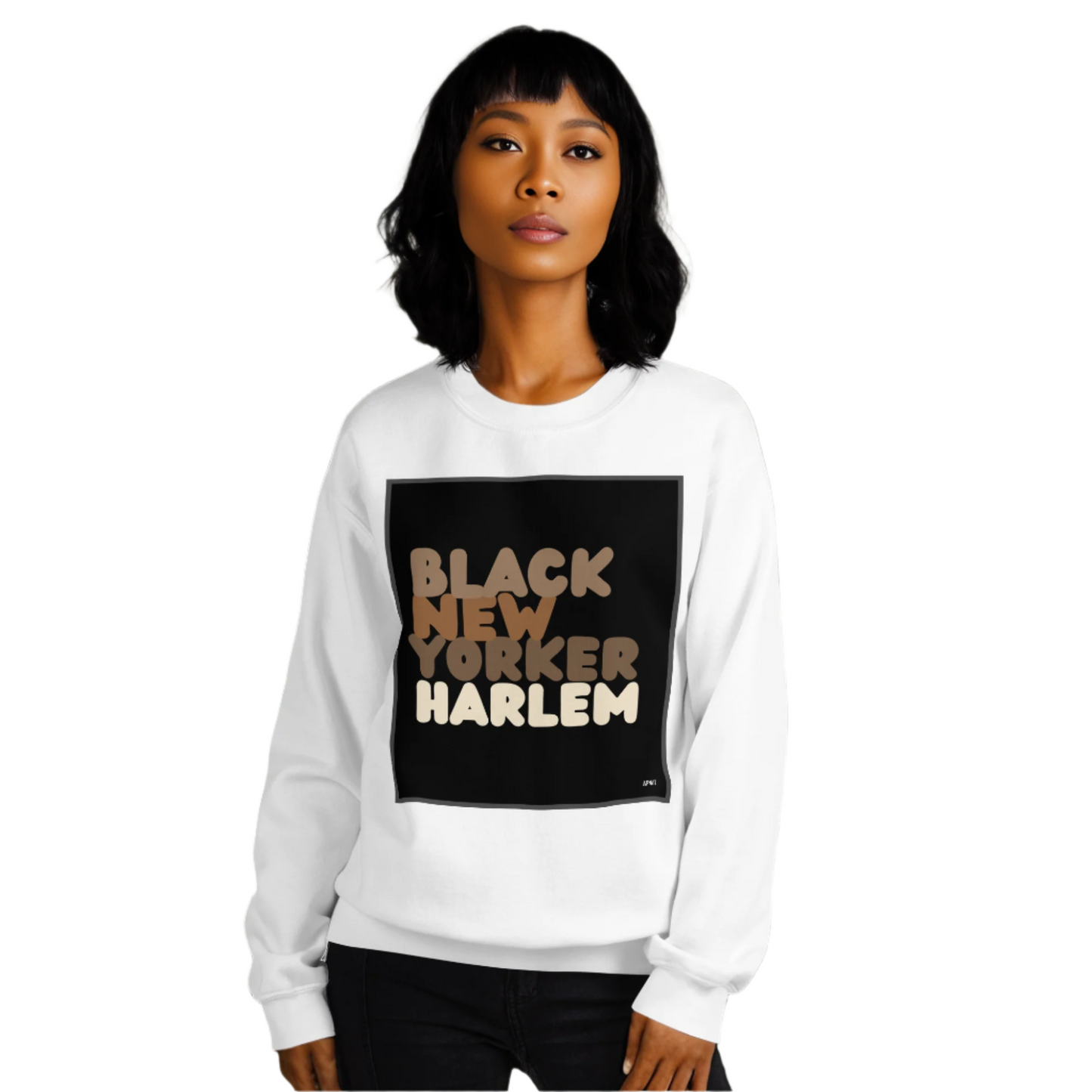 Black New Yorker Harlem Unisex Crew Neck Sweatshirt - Available in Assorted Colors