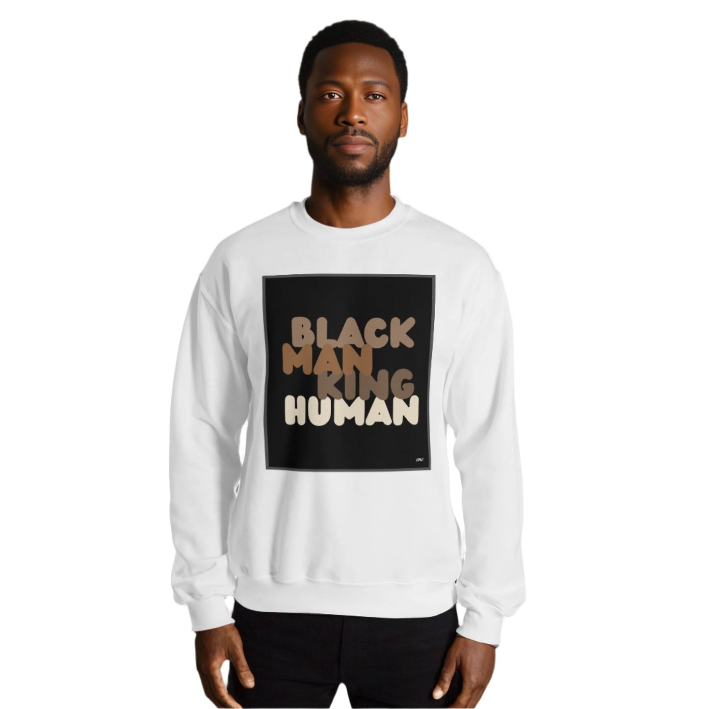 Black, Man, King, Human Crew Neck Sweatshirt - Available in Assorted Colors