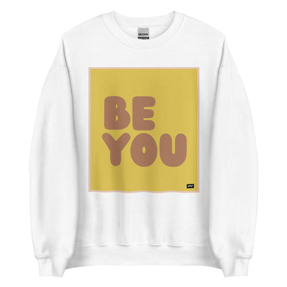 Be You in Yellow and Brown Unisex Crew Neck Sweatshirt - The APWT Gift Shop