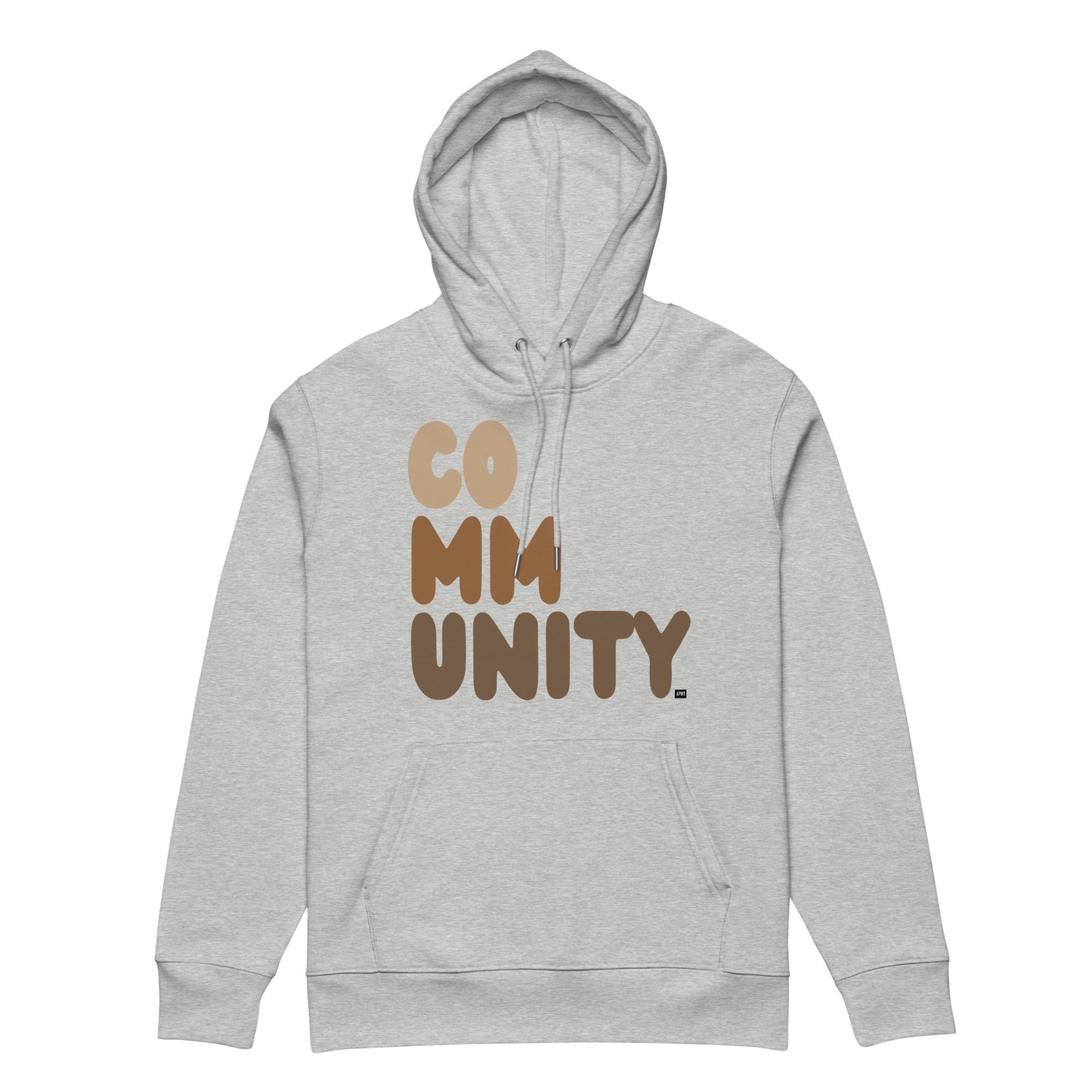 The APWT Gift Shop's Our Community Premium Unisex Hoodie from the Community Collection and the Premium Basics Collection in Grey