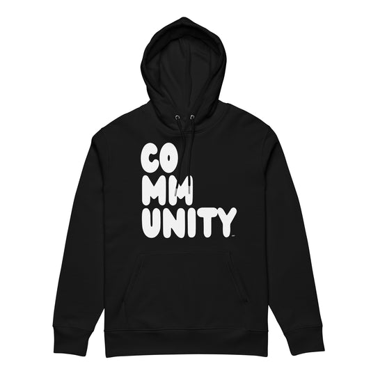 Community in Black and White Premium Hoodie - The APWT Gift Shop