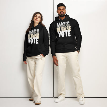Please Vote in Black and White Premium Unisex Hoodie - Available in 2 Colors