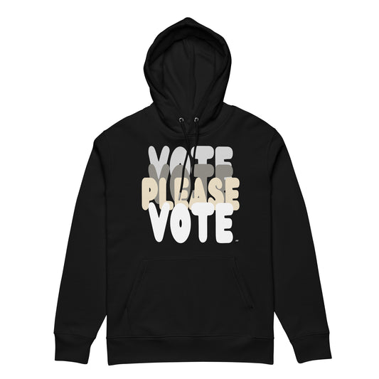 Please Vote in Black and White Premium Unisex Hoodie - The APWT Gift Shop