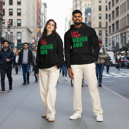 I Am Your Neighbor in Black Premium Unisex Hoodie