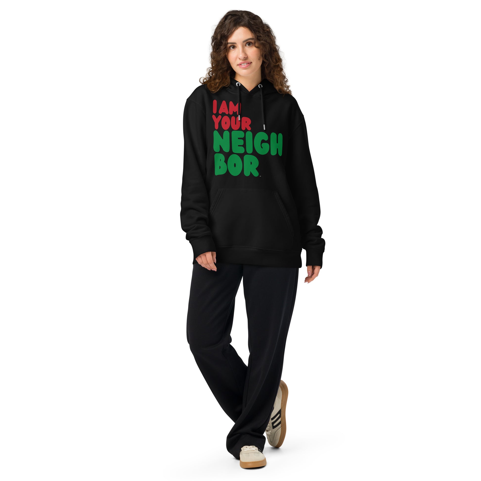 I am Your Neighbor in Black Premium Unisex Hoodie - The APWT Gift Shop