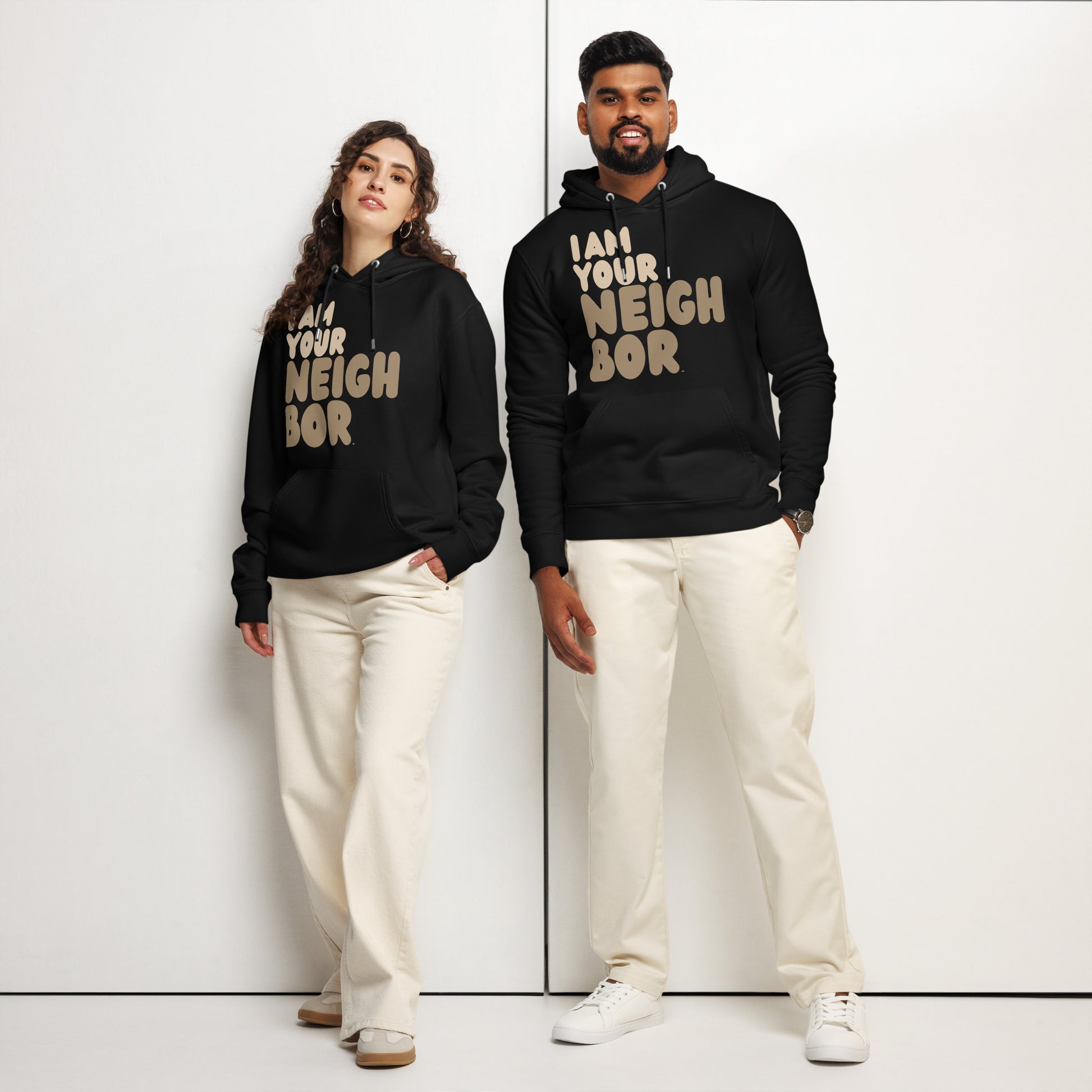I Am Your Neighbor in Brown Premium Unisex Hoodie - The APWT Gift Shop