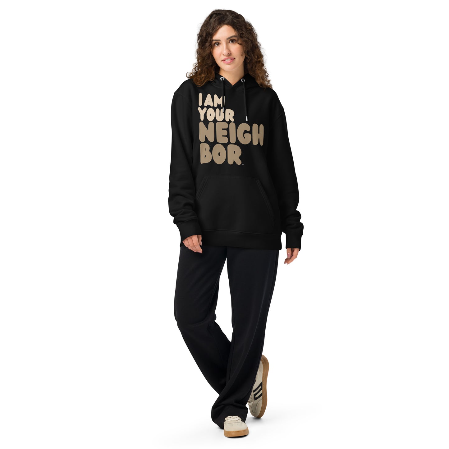 I Am Your Neighbor in Brown Premium Unisex Hoodie - The APWT Gift Shop